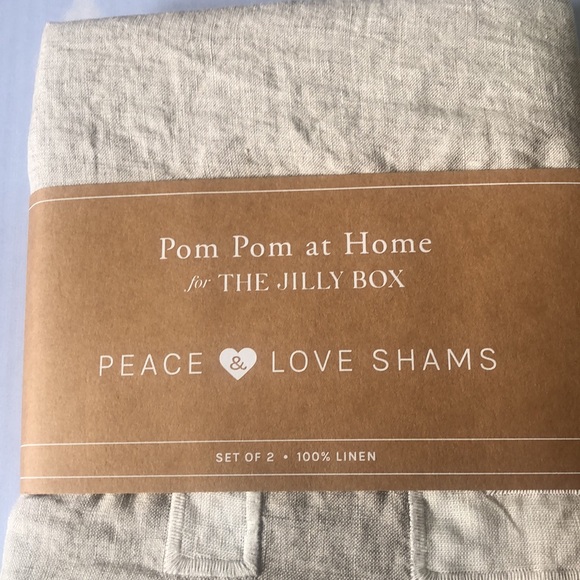 Pom Pom at Home for Jilly Box - Love and Peace Pillow Shams - New! - Picture 3 of 6